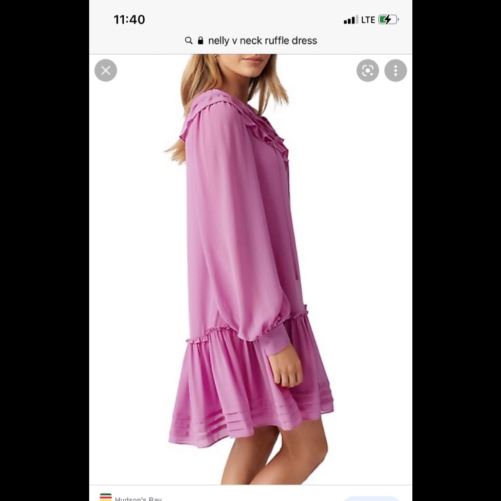 Ever new Nelly v neck ruffle dress. NWT.‎ 185 retail